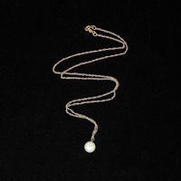 Vintage Solitaire Pearl on Gold Chain