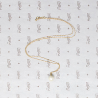 Vintage Solitaire Pearl on Gold Chain