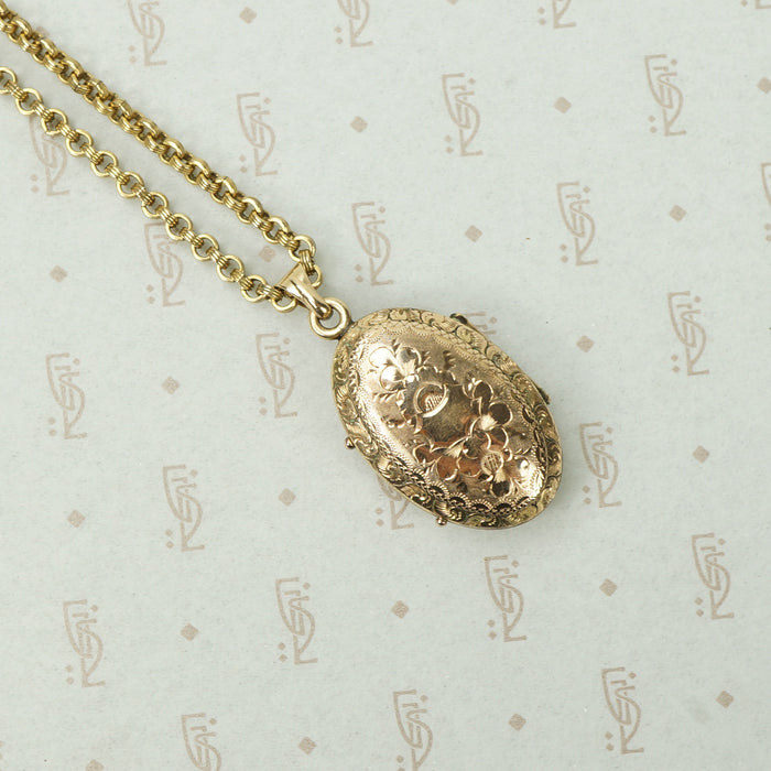 Elaborate Victorian Taille D'Epargne Enamel Locket