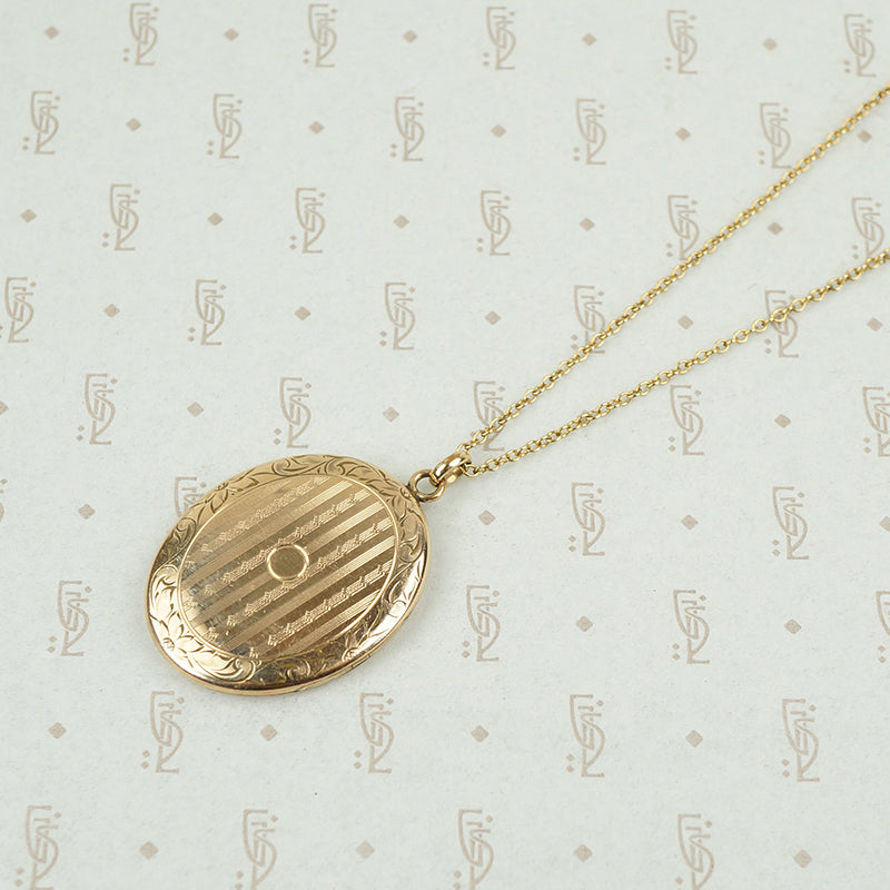 Art Deco Locket in Rosey Gold Filled