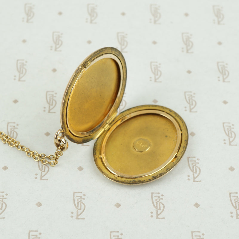 Art Deco Locket in Rosey Gold Filled