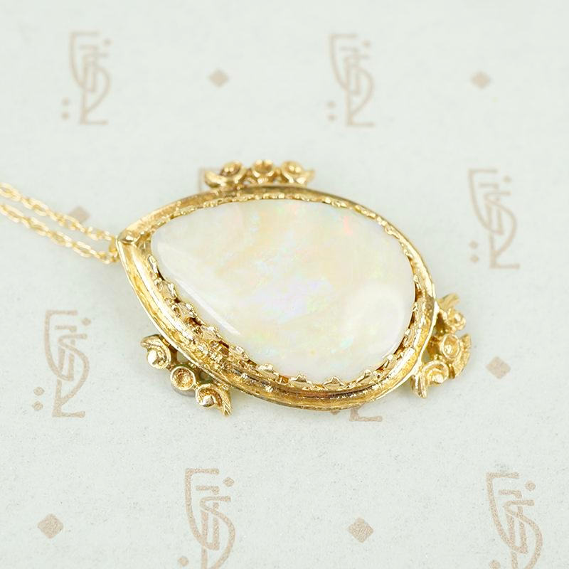 close up of large opal
