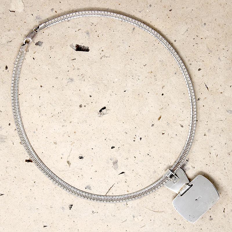 Italian Sterling Omega with Black & Silver Slide