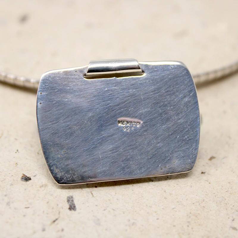 Italian Sterling Omega with Black & Silver Slide