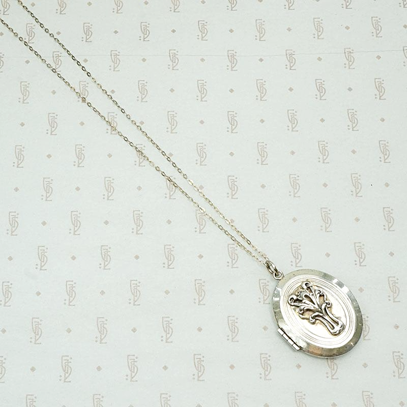 Scrolled Silver Vintage Locket