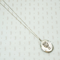 Scrolled Silver Vintage Locket