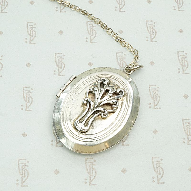 Scrolled Silver Vintage Locket