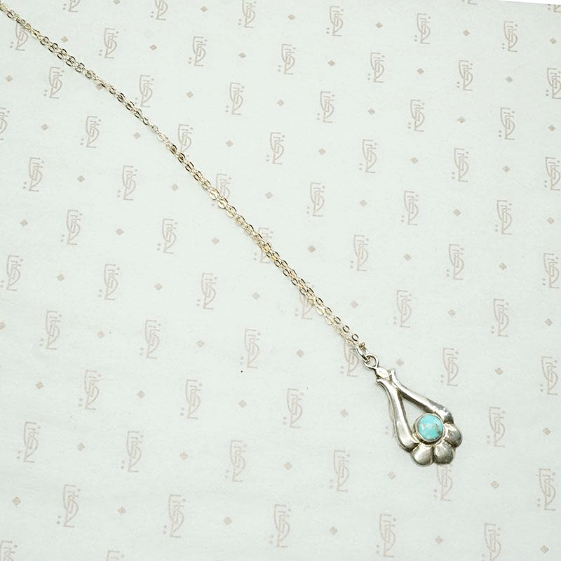 Southwestern Turquoise & Silver Pendant