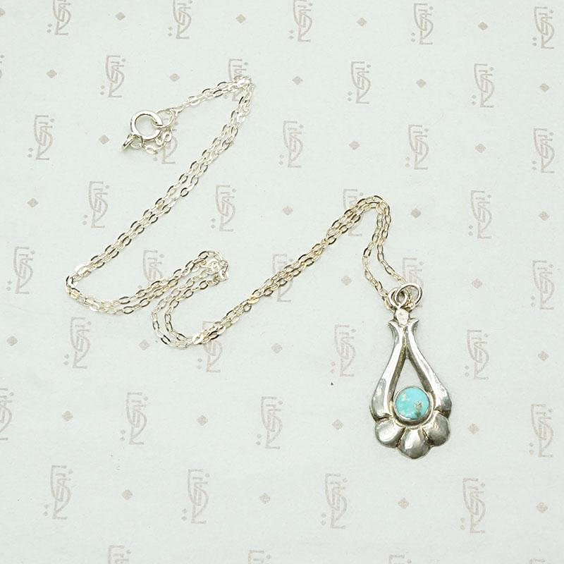 Southwestern Turquoise & Silver Pendant