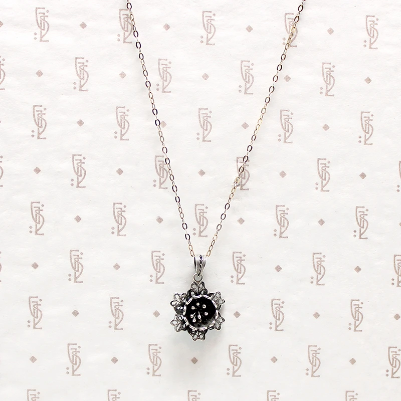 Sweet Silver Filigree Flower Pendant