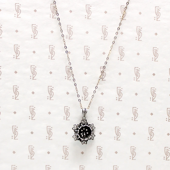 Sweet Silver Filigree Flower Pendant