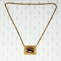 Bouquet of Violets Czech Glass Necklace
