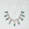 Egyptian Revival Necklace with Faience Scarabs