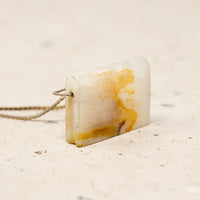 Antique Carved Agate Book Pendant