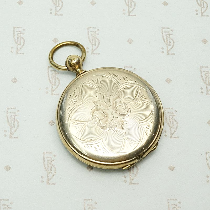 Civil War Era Pocket Watch-Style Locket with Tintype Photos