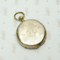 Civil War Era Pocket Watch-Style Locket with Tintype Photos