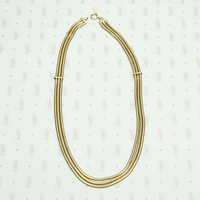 Sleek Retro Three Strand Gas Pipe Chain Necklace