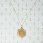 Vintage Octagonal Locket with Rose