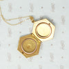 Vintage Octagonal Locket with Rose