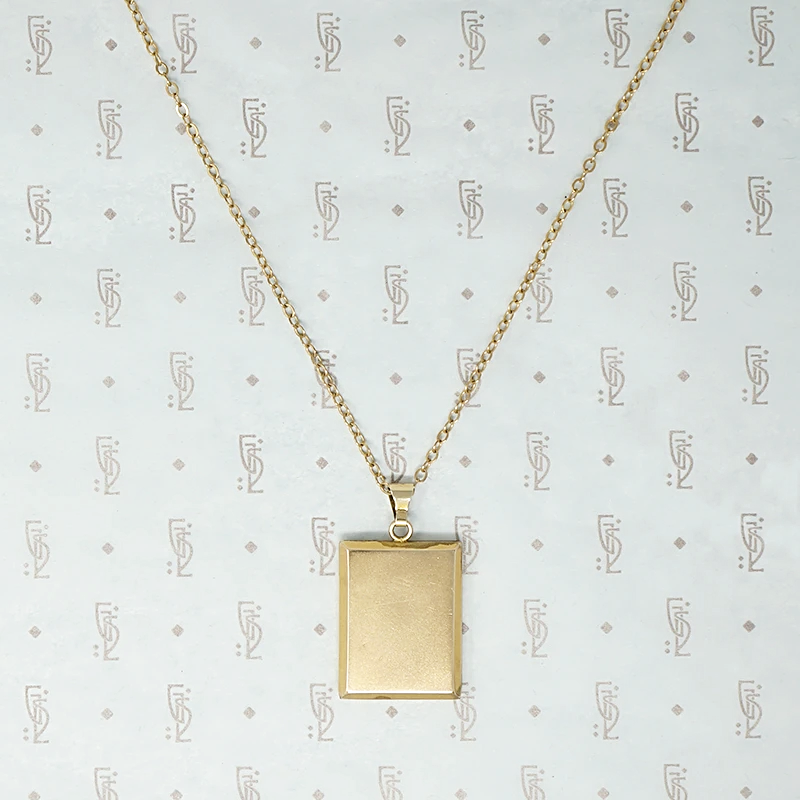 Two Tone Engraved Art Deco Locket