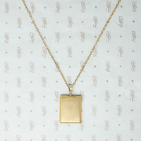 Two Tone Engraved Art Deco Locket