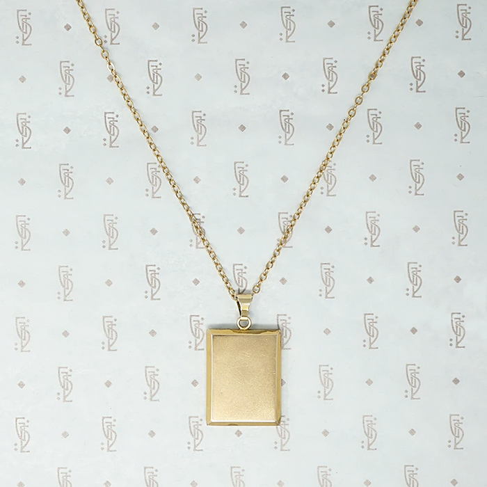 Two Tone Engraved Art Deco Locket