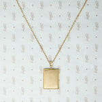 Two Tone Engraved Art Deco Locket