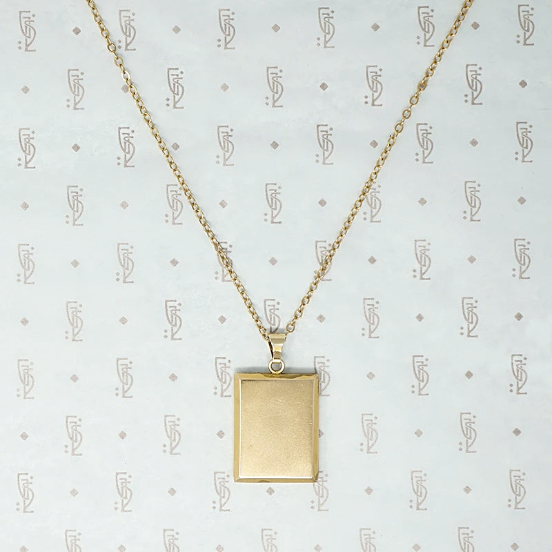 Two Tone Engraved Art Deco Locket