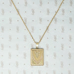 Two Tone Engraved Art Deco Locket