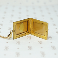 Two Tone Engraved Art Deco Locket
