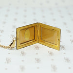Two Tone Engraved Art Deco Locket