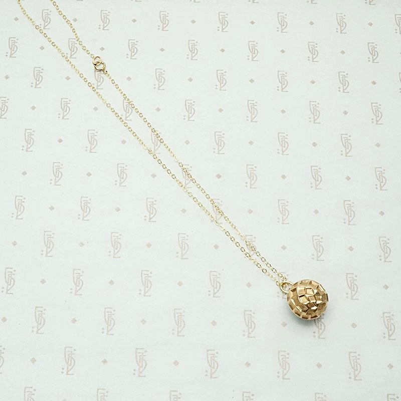 Victorian Gold Filled Ball Fob Necklace