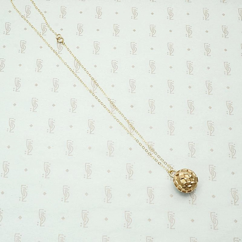 Victorian Gold Filled Ball Fob Necklace