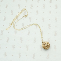 Victorian Gold Filled Ball Fob Necklace