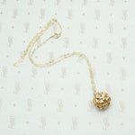 Victorian Gold Filled Ball Fob Necklace