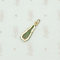 Vivid Green Jade Buddha Charm in 18k Gold