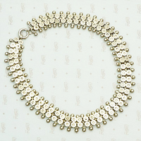 Glam Victorian Silver Gilt Star Choker