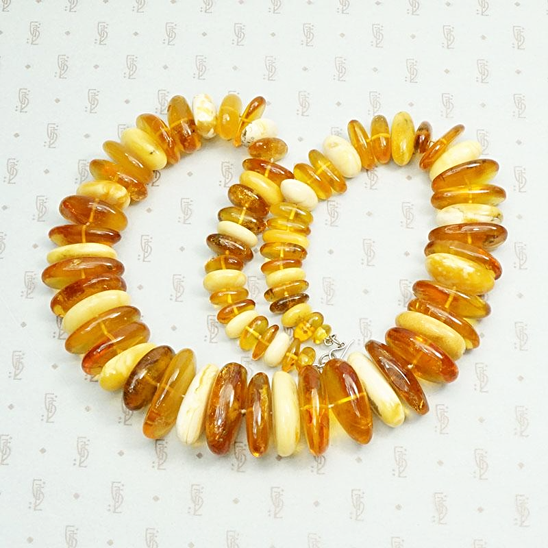 Powerful Baltic Amber Graduated Bead Necklace