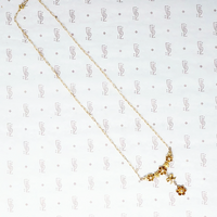 Flowers and Bow Diamonds and Pearl Necklace