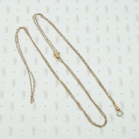 Long Victorian Slide Chain with Tiny Pearls