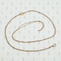 Long Victorian Slide Chain with Tiny Pearls