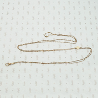 Long Victorian Slide Chain with Tiny Pearls
