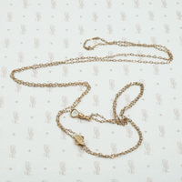 Long Victorian Slide Chain with Tiny Pearls