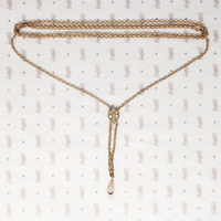 Victorian Fleur de Lis Slide Chain with Opals & Pearls
