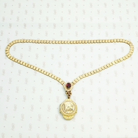 Victorian Book Chain with Aesthetic Movement Locket