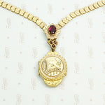 Victorian Book Chain with Aesthetic Movement Locket