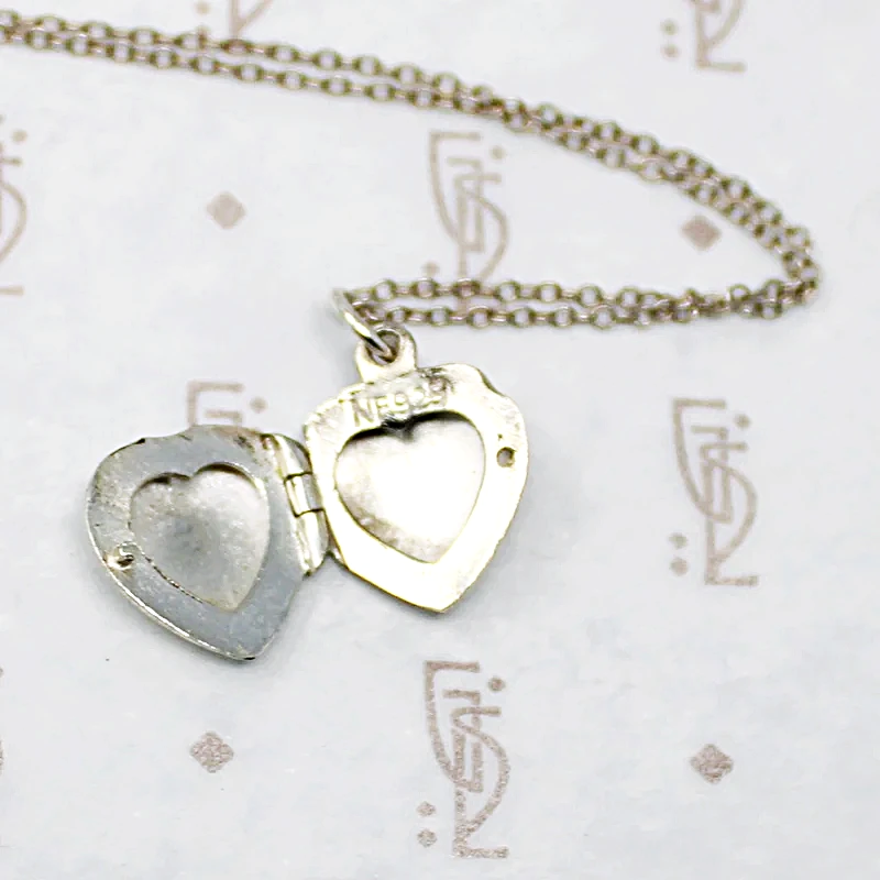 Wee Engraved Sterling Silver Heart Locket