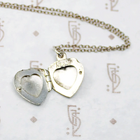 Wee Engraved Sterling Silver Heart Locket
