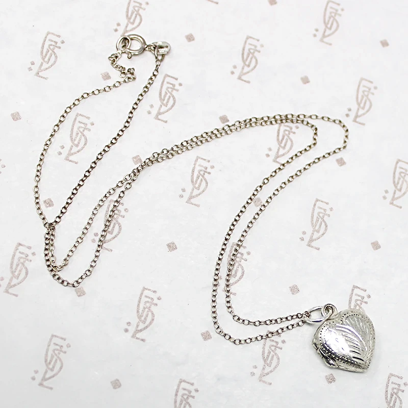 Wee Engraved Sterling Silver Heart Locket