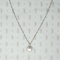Adorable Engraved Silver Heart Locket